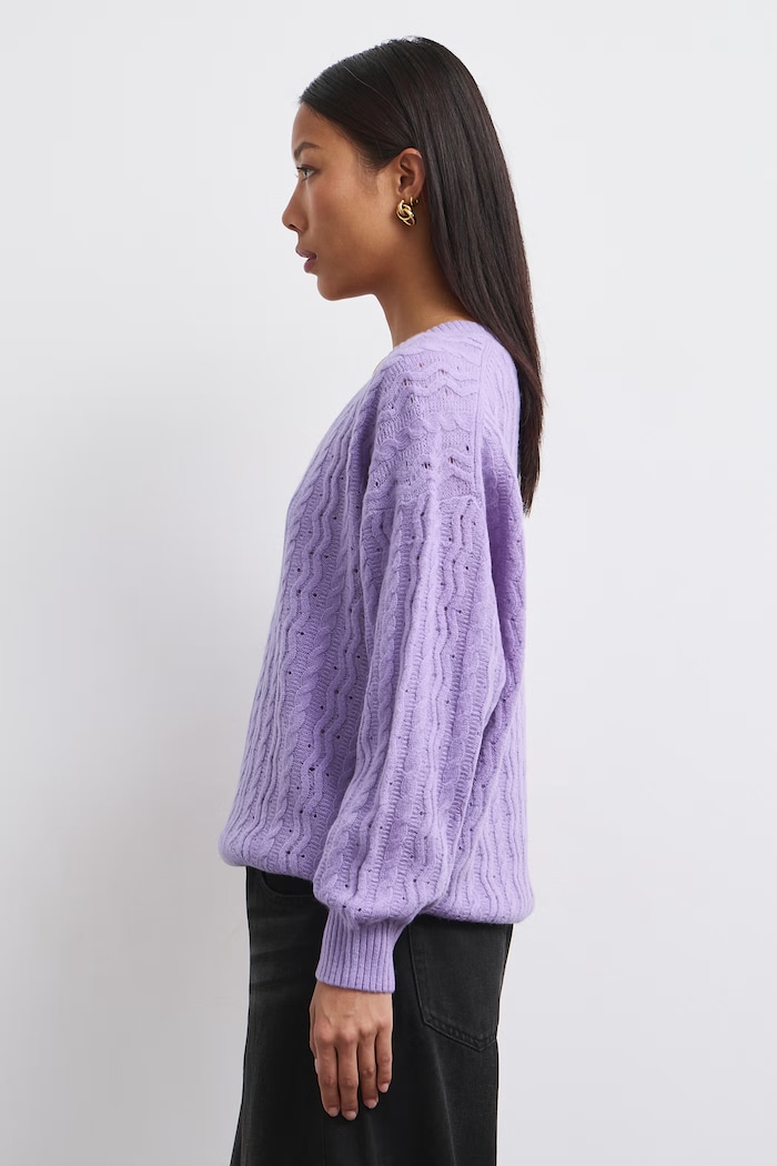 Medicine Sweter damski wełniany RW26-SWD822 fioletowy RW26