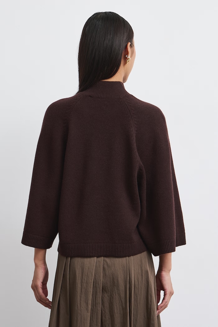 Sweter damski z wełny merino Medicine RW26-SWD823 brązowy