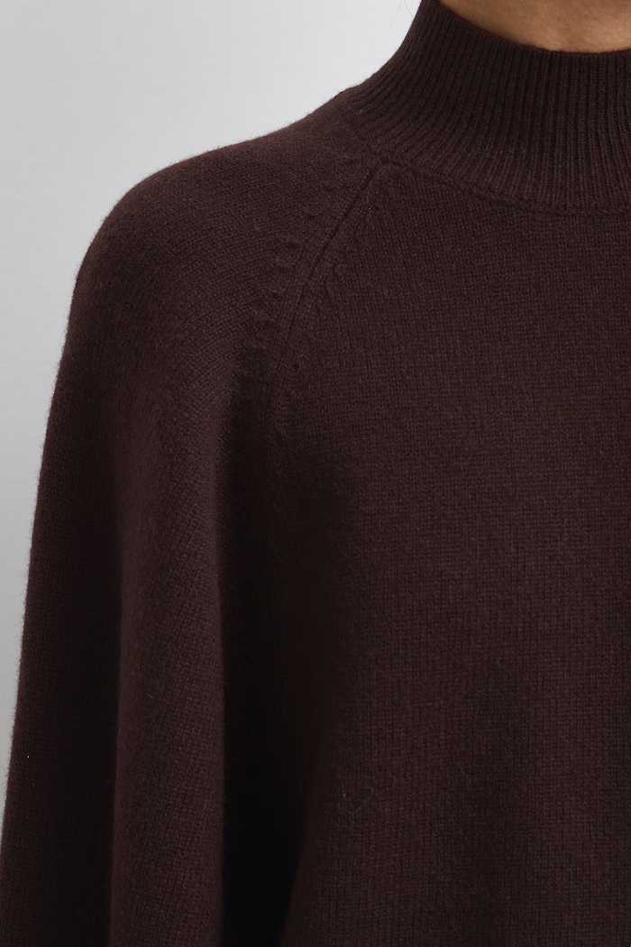 Sweter damski z wełny merino Medicine brązowy RW26-SWD823