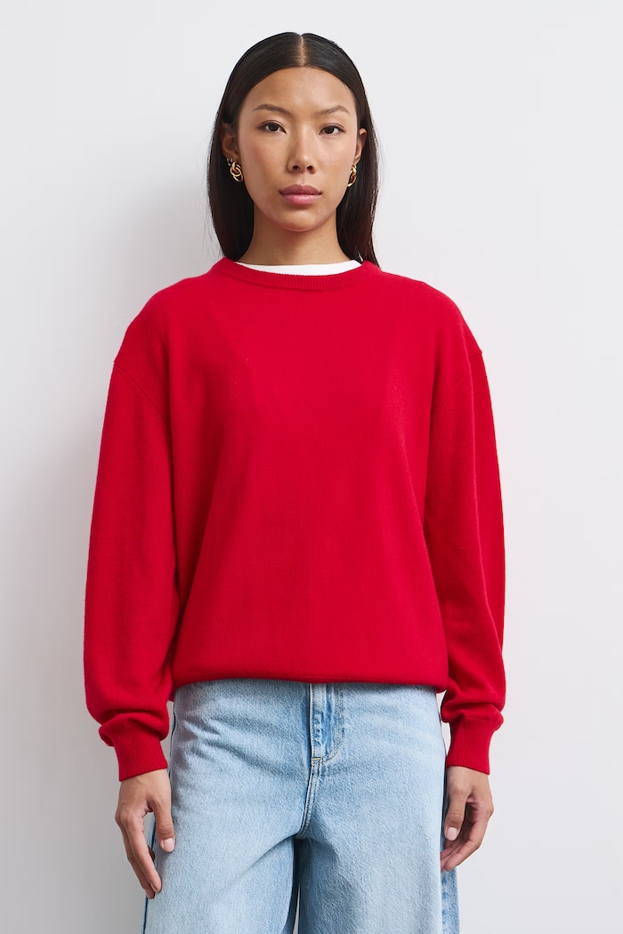 Medicine Sweter damski kaszmirowy RW26-SWD830 czerwony RW26