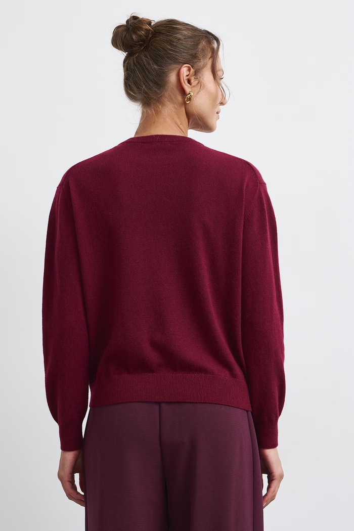 Odzież Medicine Sweter damski kaszmirowy RW26-SWD830 bordowy