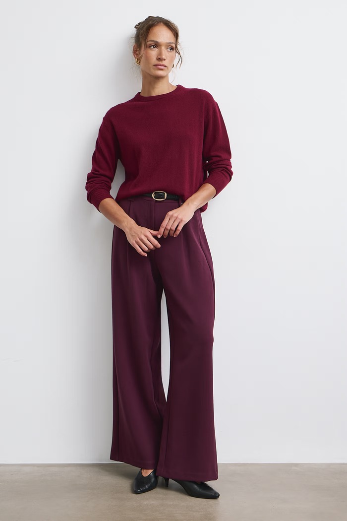 Sweter damski kaszmirowy Medicine bordowy RW26-SWD830