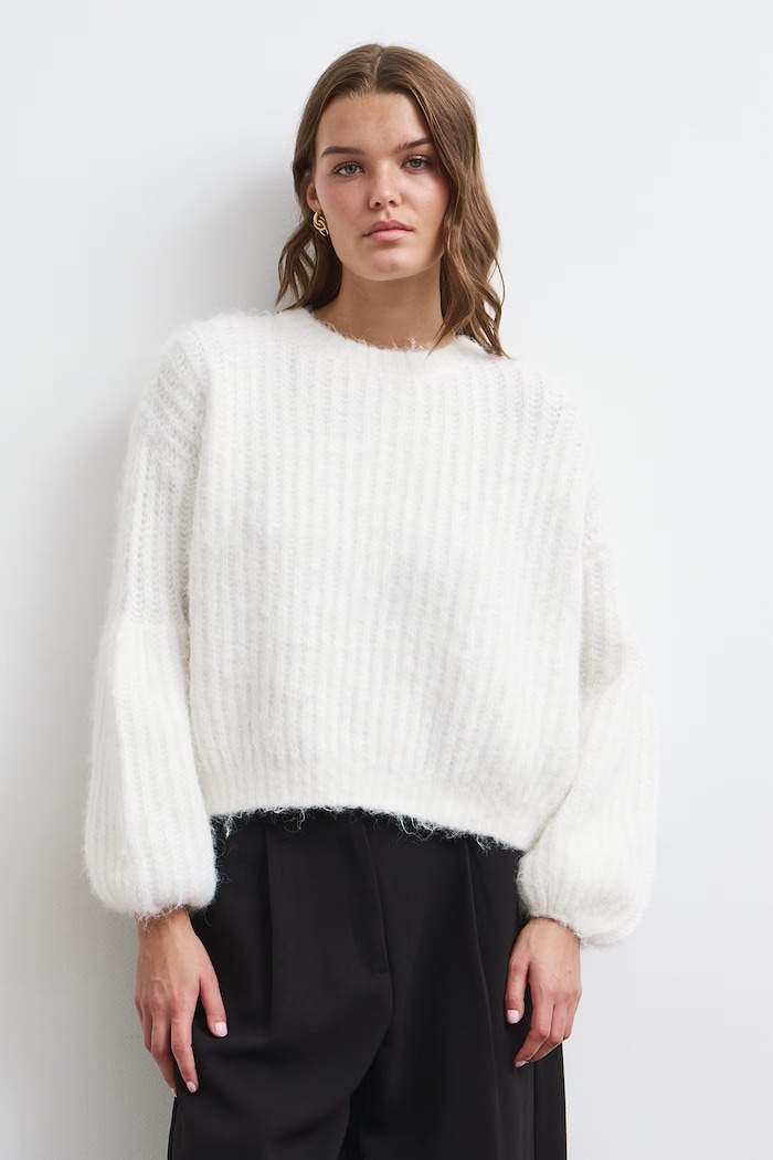 Medicine Sweter damski z dodatkiem wełny RW26-SWD901 beżowy RW26