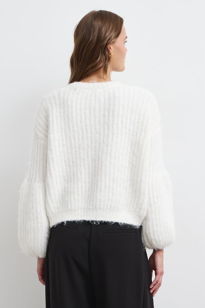 Sweter damski z dodatkiem wełny Medicine RW26-SWD901 beżowy