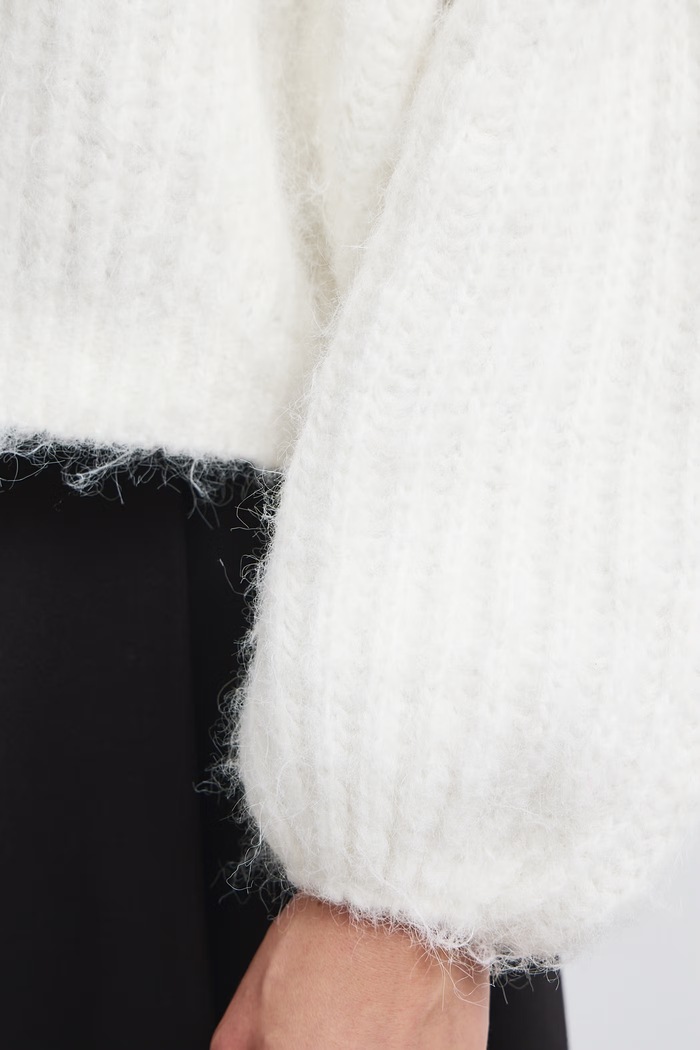 Sweter damski z dodatkiem wełny Medicine beżowy RW26-SWD901