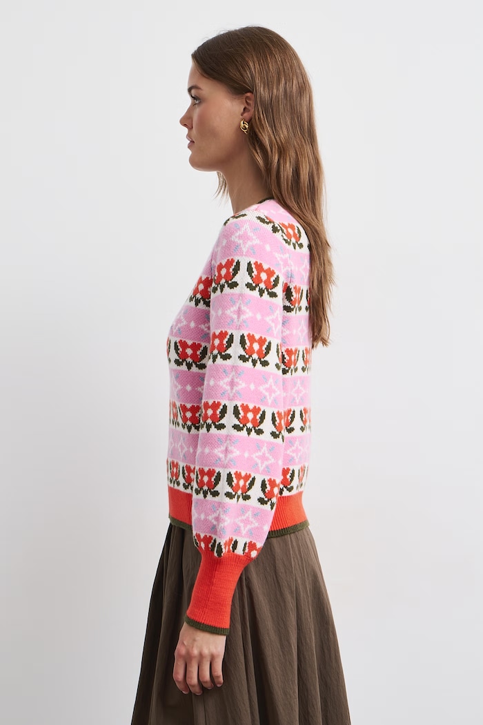 Medicine Sweter damski z dodatkiem jedwabiu RW26-SWD904 multicolor RW26