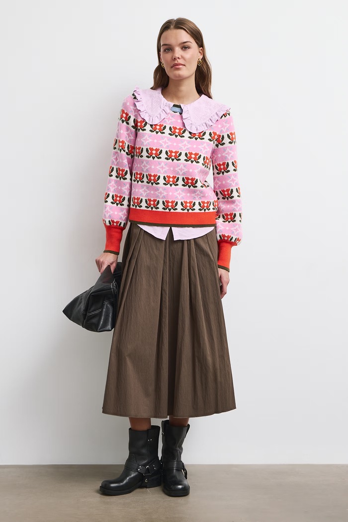Sweter damski z dodatkiem jedwabiu Medicine multicolor RW26-SWD904