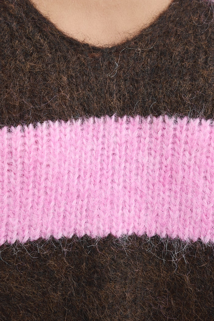 Sweter damski z dodatkiem wełny Medicine RW26-SWD912 różowy