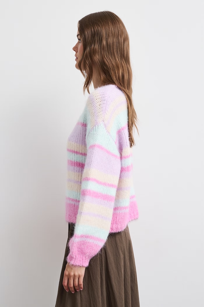 Medicine Sweter damski z dodatkiem wełny RW26-SWD912 multicolor RW26