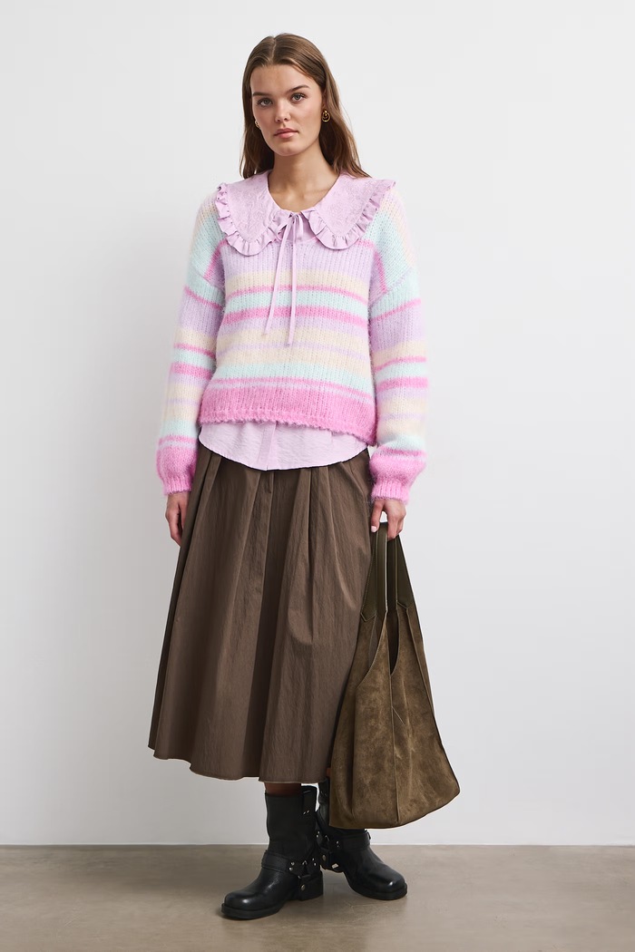 Sweter damski z dodatkiem wełny Medicine multicolor RW26-SWD912