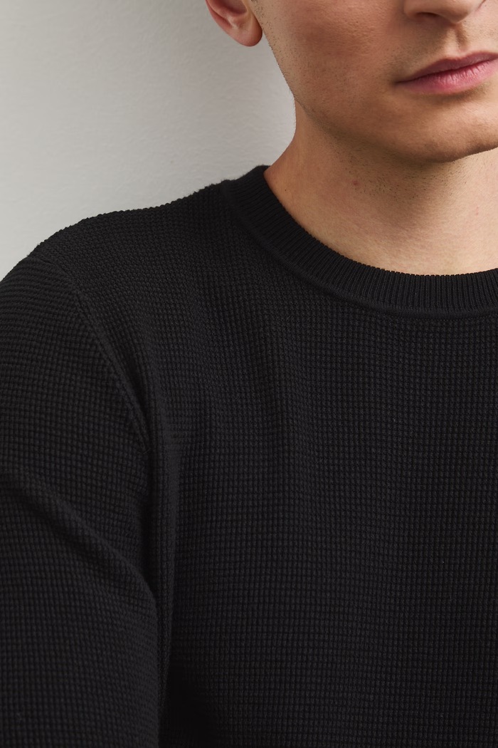 Sweter męski bawełniany RW26-SWM031 czarny
