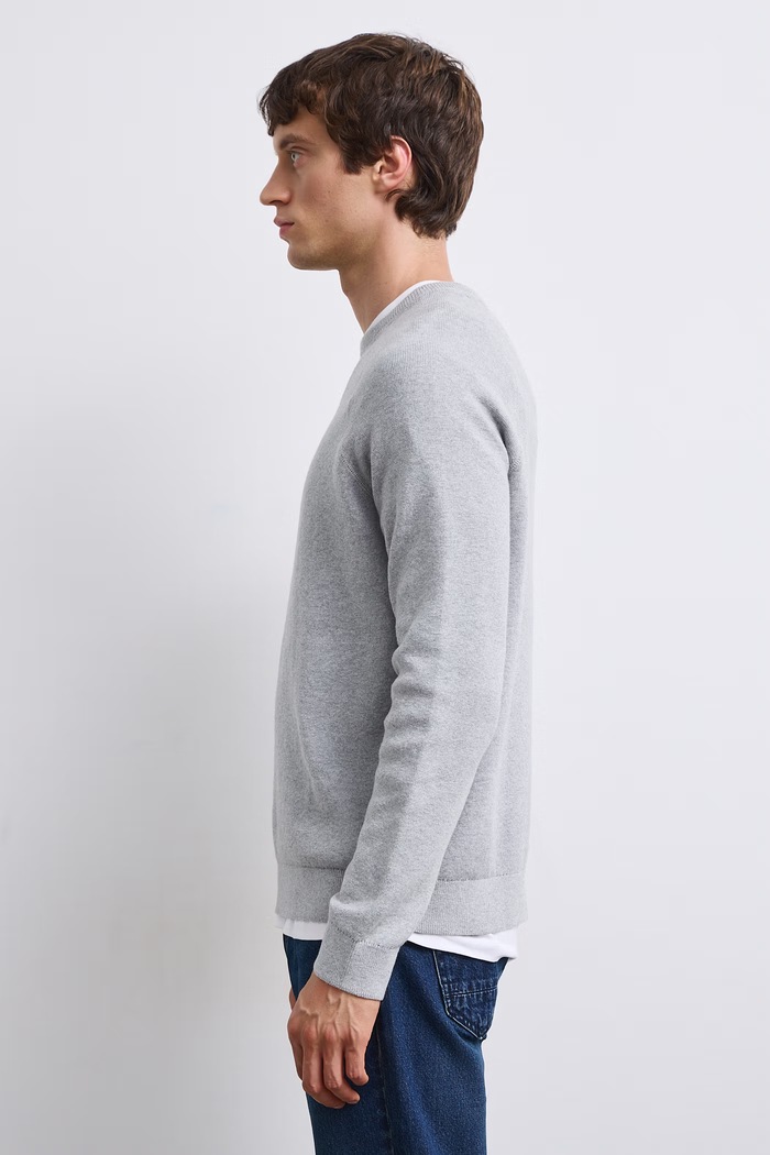 Sweter męski z dodatkiem wełny Medicine RW26-SWM061 szary
