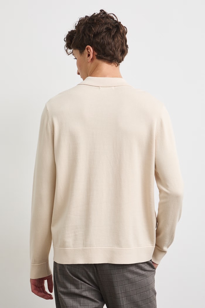 Odzież Sweter męski z bawełną RW26-SWM301 beżowy