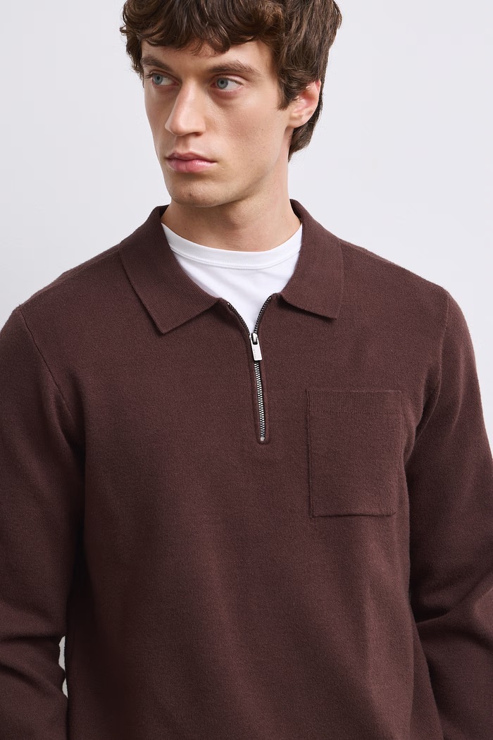 Sweter męski z wiskozą Medicine brązowy RW26-SWM601