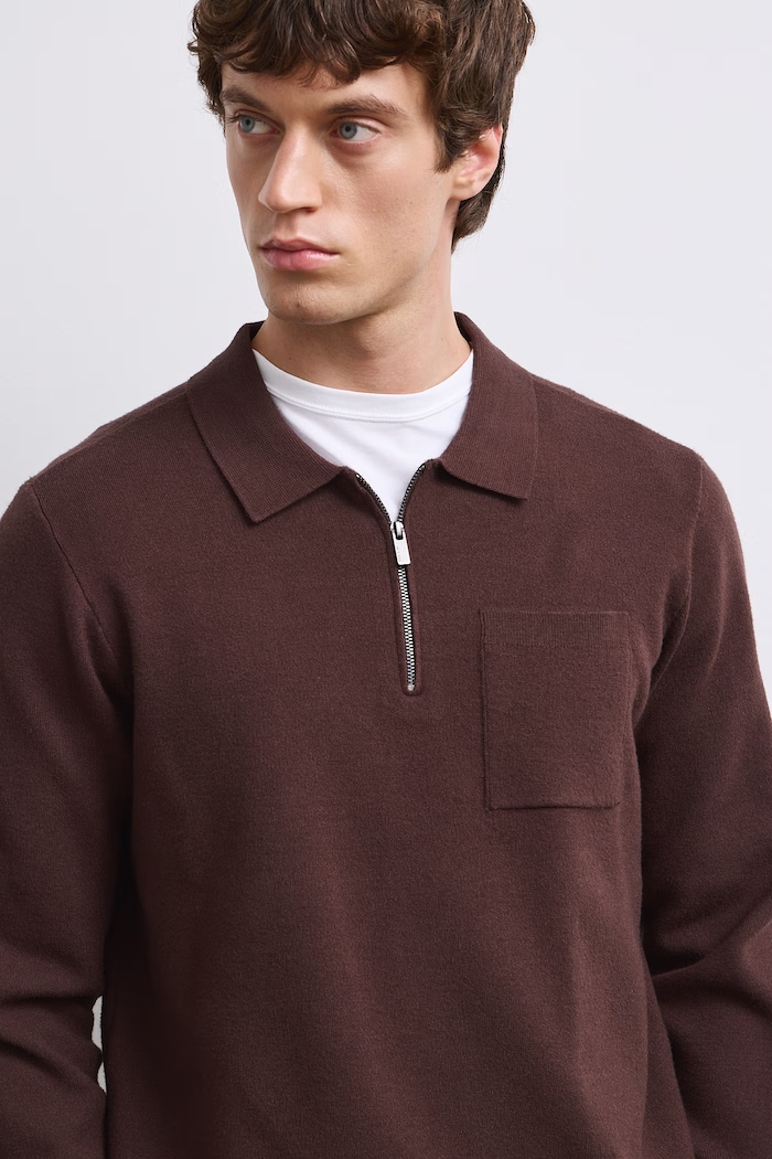 Sweter męski z wiskozą Medicine brązowy RW26-SWM601