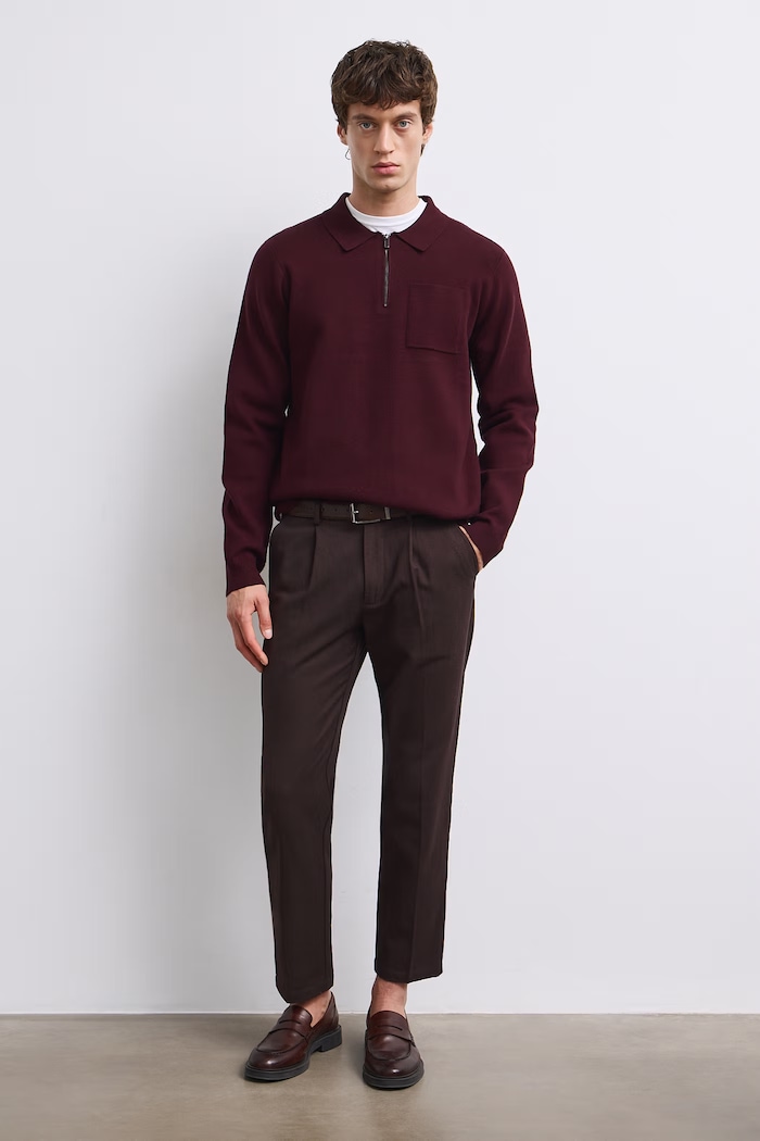 Medicine Sweter męski z wiskozą RW26-SWM601 bordowy RW26