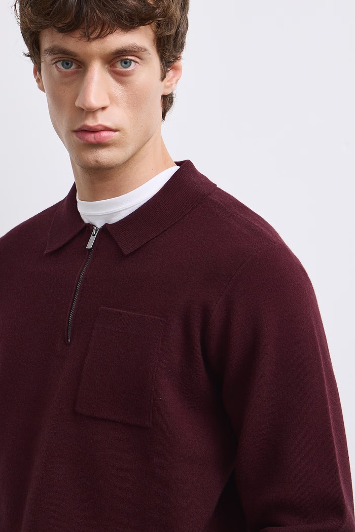 Sweter męski z wiskozą Medicine bordowy RW26-SWM601