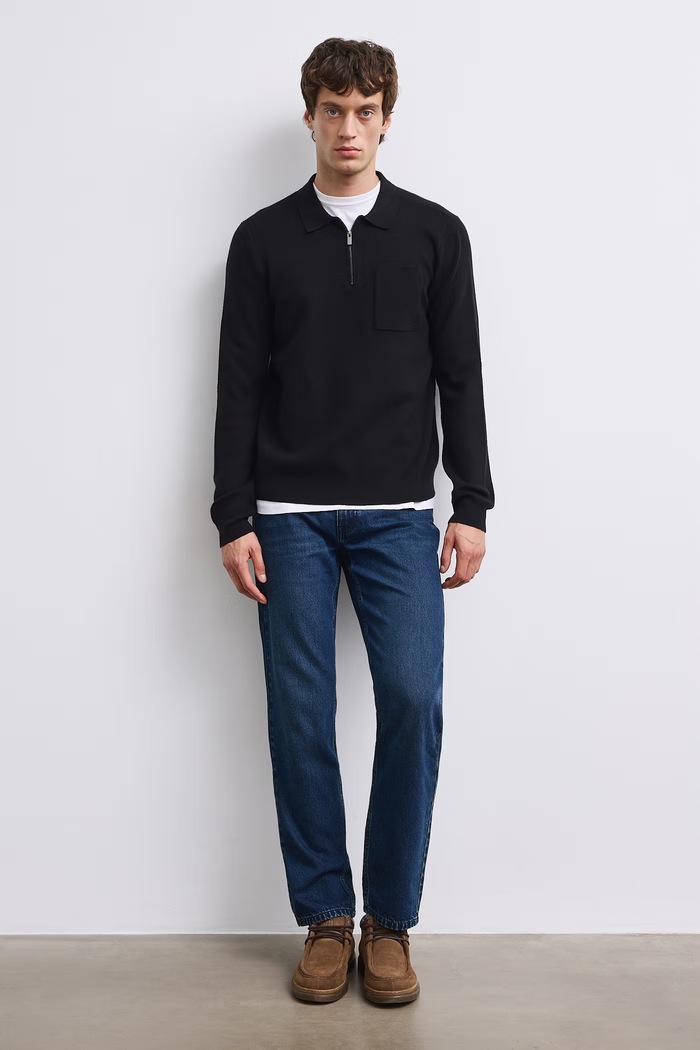 Medicine Sweter męski z wiskozą RW26-SWM601 czarny RW26