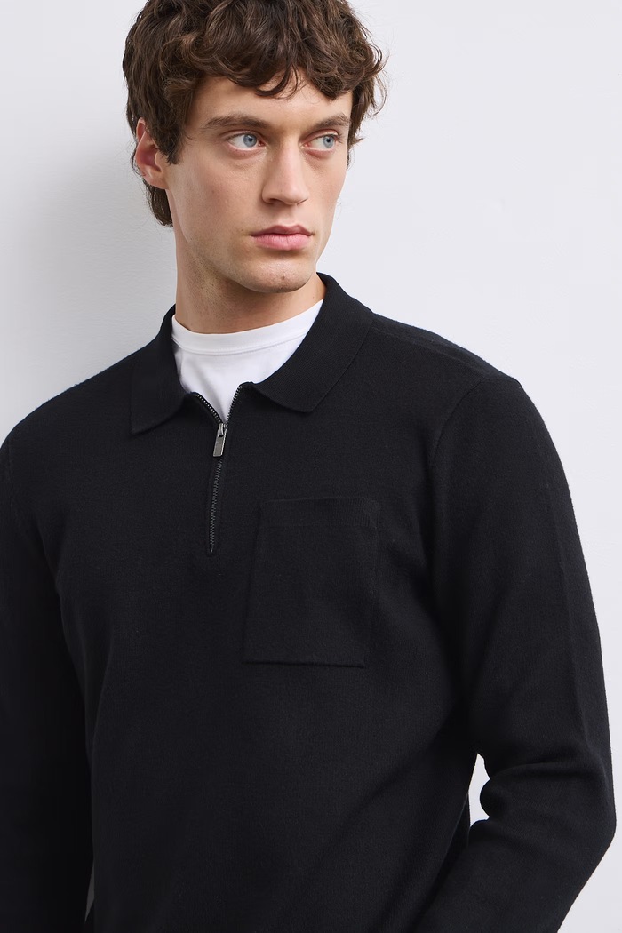 Sweter męski z wiskozą Medicine czarny RW26-SWM601
