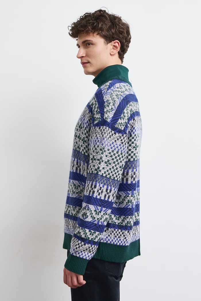 Odzież Medicine Sweter męski z dodatkiem wełny RW26-SWM800 multicolor