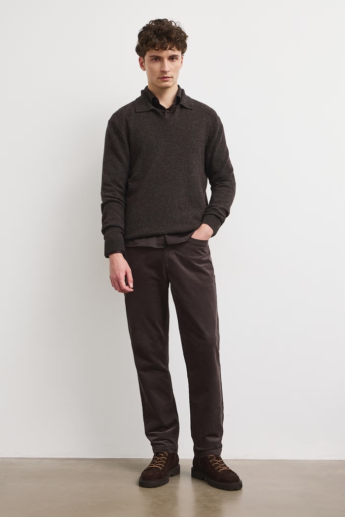 Medicine Sweter męski z wełną zielony RW26-SWM801