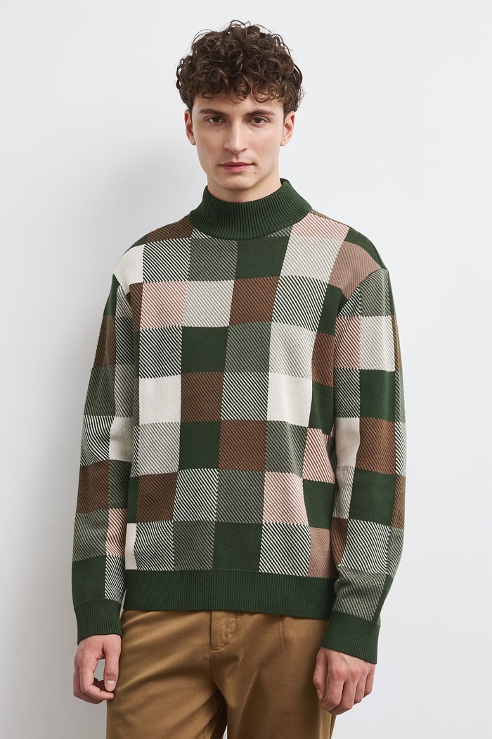 Medicine Sweter męski z bawełną multicolor RW26-SWM804