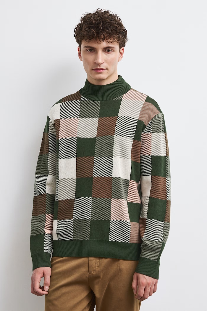 Medicine Sweter męski z bawełną multicolor RW26-SWM804