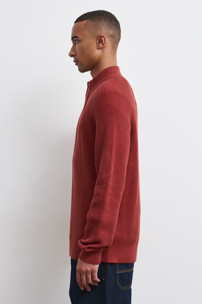 Medicine Sweter męski z dodatkiem wełny RW26-SWM904 brązowy RW26
