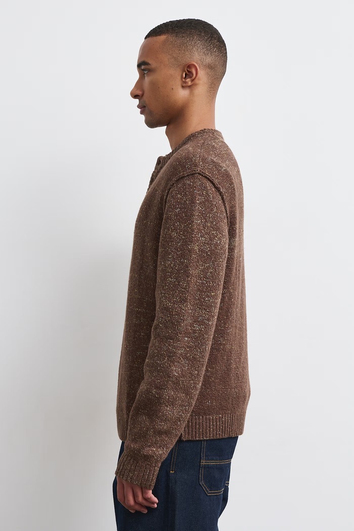 Sweter męski melanżowy RW26-SWM905 brązowy RW26