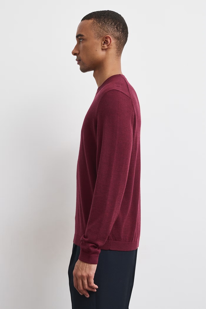 Medicine Sweter męski z wełny merino RW26-SWMA11 bordowy RW26