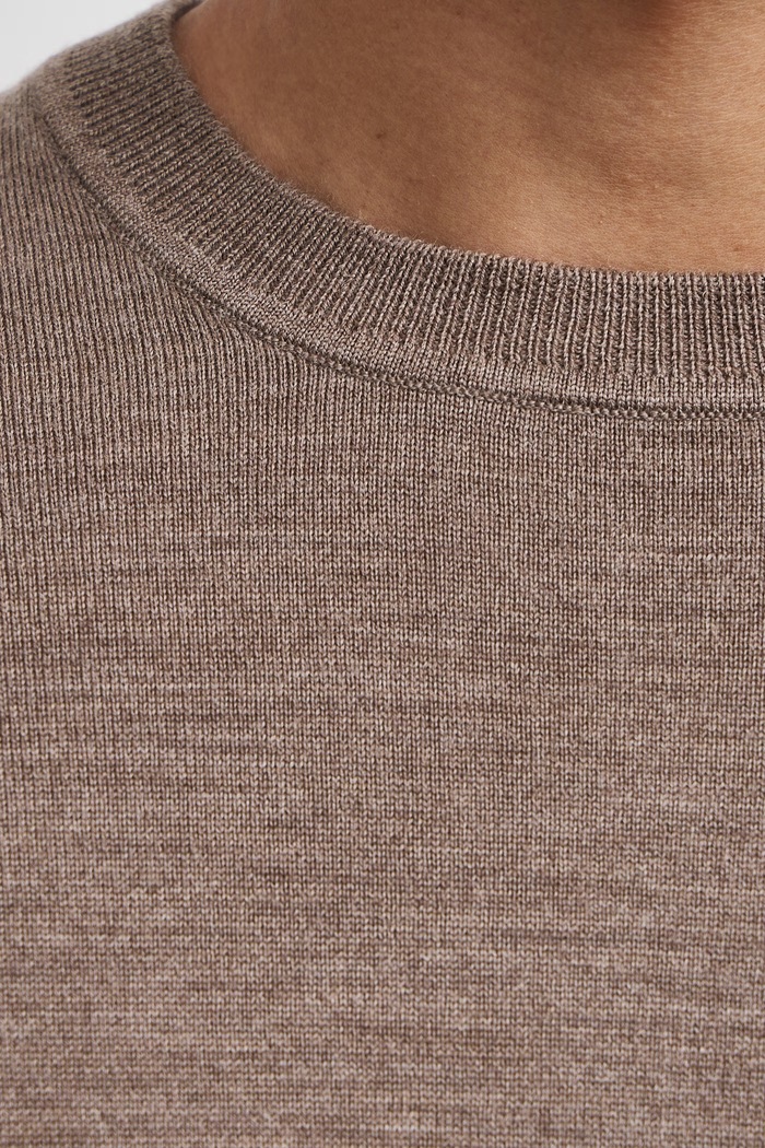 Sweter męski z wełny merino Medicine RW26-SWMA11 brązowy