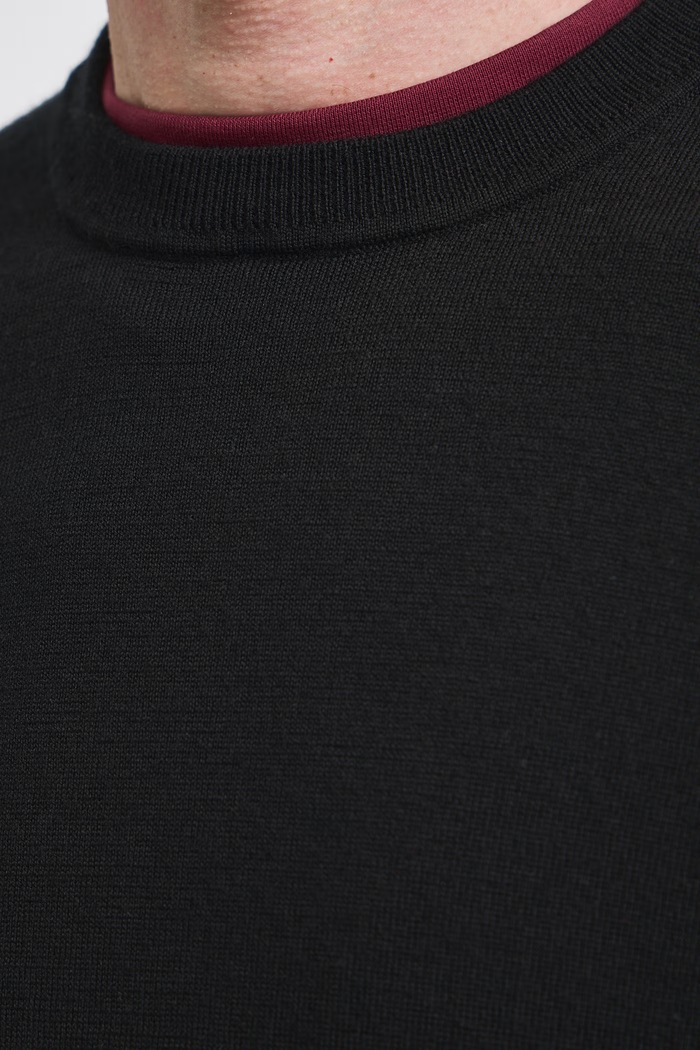 Sweter męski z wełny merino Medicine czarny RW26-SWMA11
