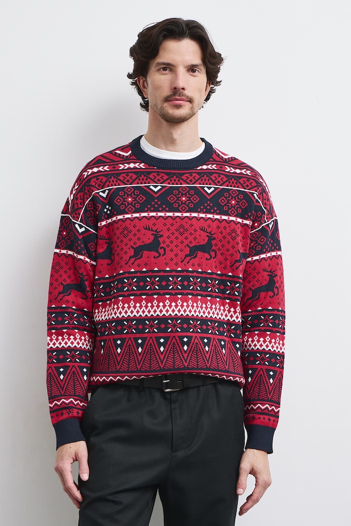Medicine Sweter męski czerwony RW26-SWMA51