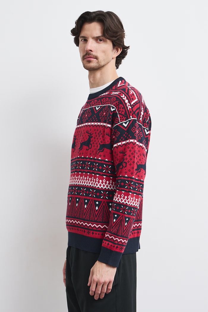 Medicine Sweter męski RW26-SWMA51 czerwony RW26