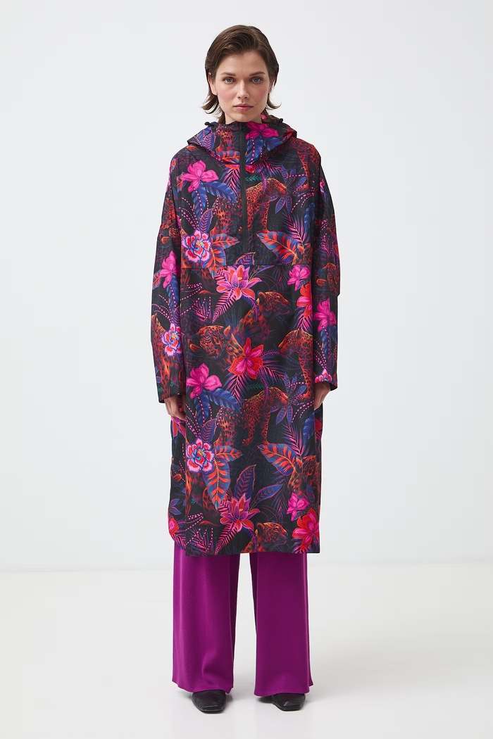 Płaszcz przeciwdeszczowy damski z motywem zwierzęcym RW26-SYD400 multicolor RW26