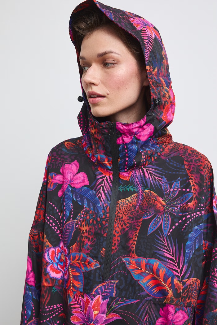 Płaszcz przeciwdeszczowy damski z motywem zwierzęcym RW26-SYD400 multicolor