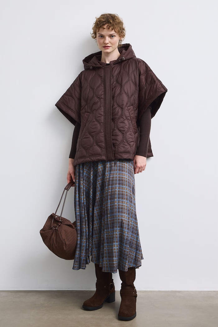 Medicine Poncho damskie brązowy RW26-SYD503