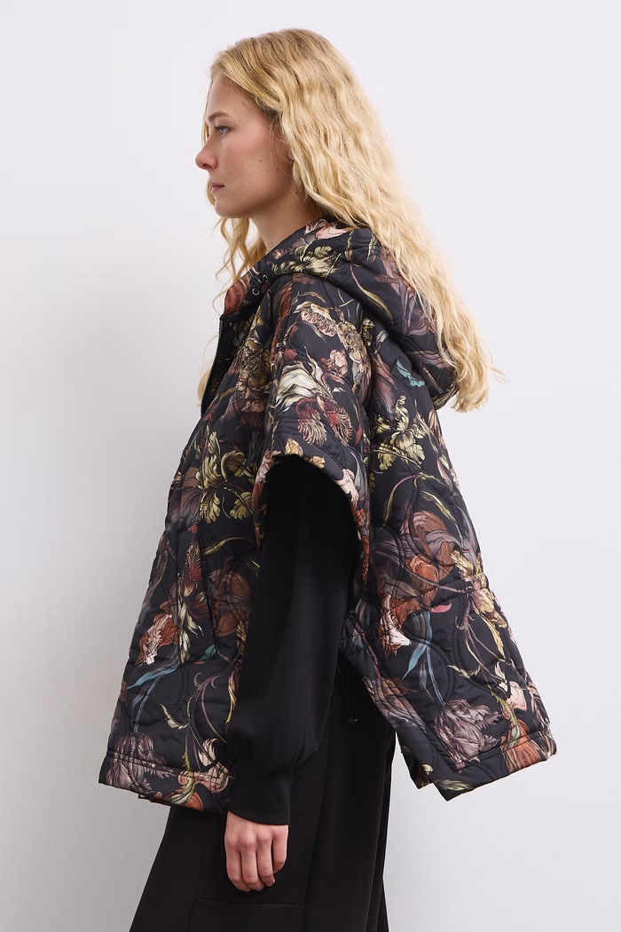 Poncho damskie z motywem zwierzęcym RW26-SYD503 czarny RW26