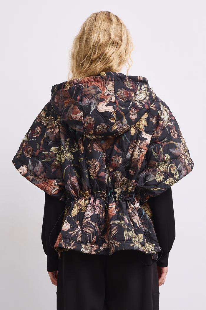 Odzież Poncho damskie z motywem zwierzęcym RW26-SYD503 czarny