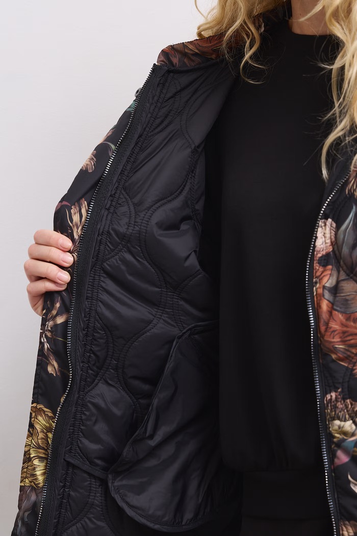 Poncho damskie z motywem zwierzęcym czarny RW26-SYD503