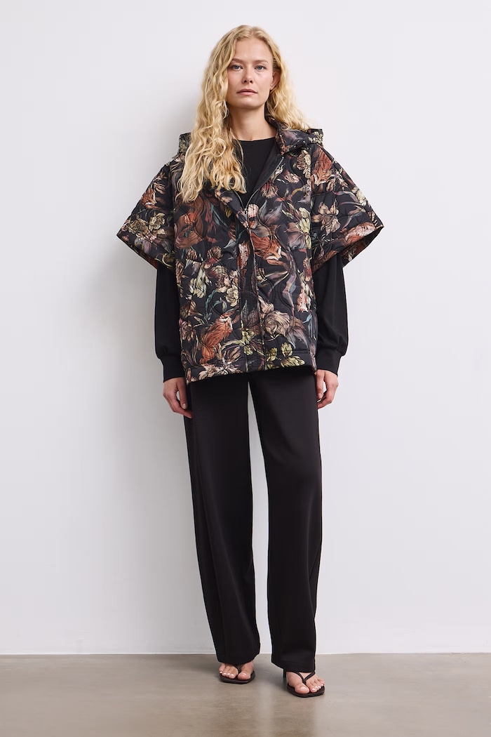 Poncho damskie z motywem zwierzęcym RW26-SYD503