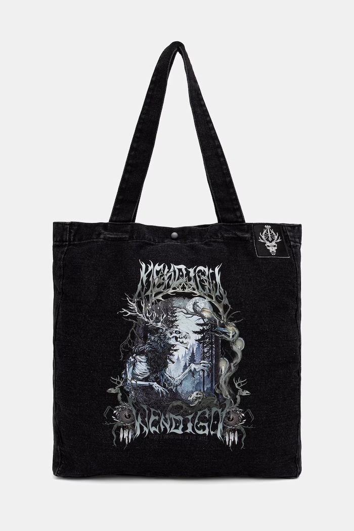 Torba materiałowa męska bawełniana z kolekcji Mythical Creatures RW26-TCM200 czarny RW26