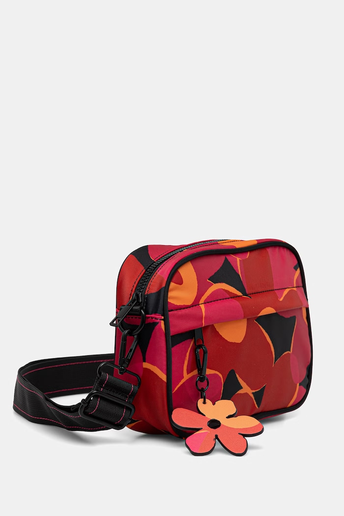 Akcesoria Torebka crossbody damska z brelokiem w kwiaty RW26-TOD101 multicolor