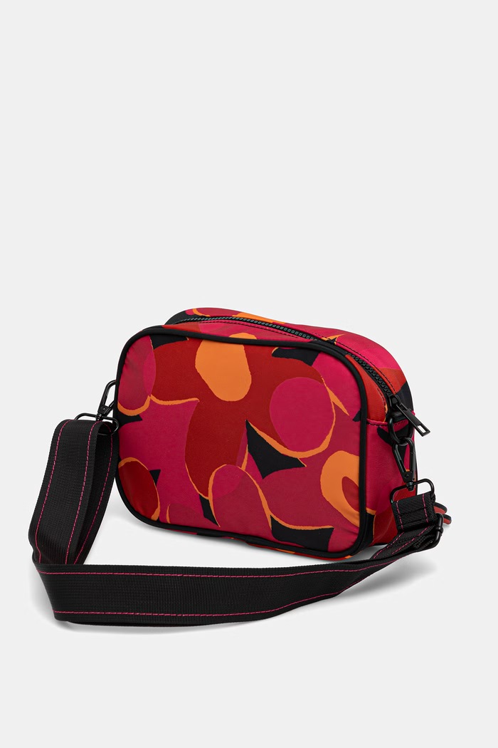 Torebka crossbody damska z brelokiem w kwiaty multicolor RW26-TOD101