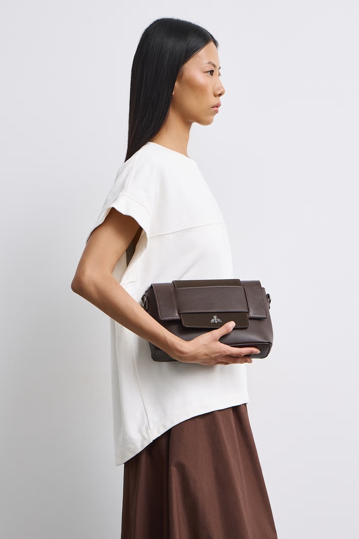 Crossbody kabelka dámská z imitace kůže hnědá RW26-TOD200