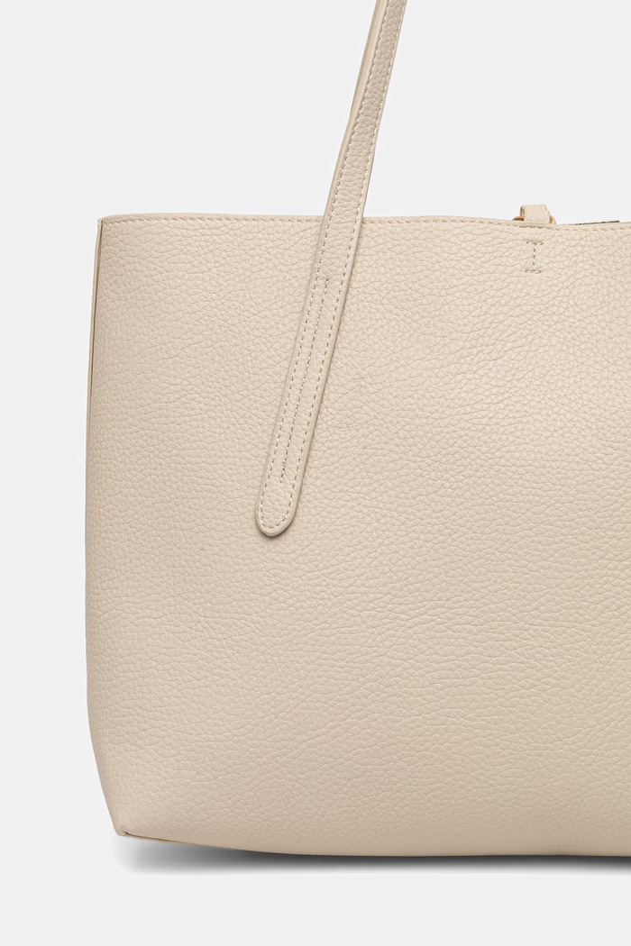 Doplnky Kabelka typu shopper dámska z imitácie kože hladká RW26-TOD209 béžová
