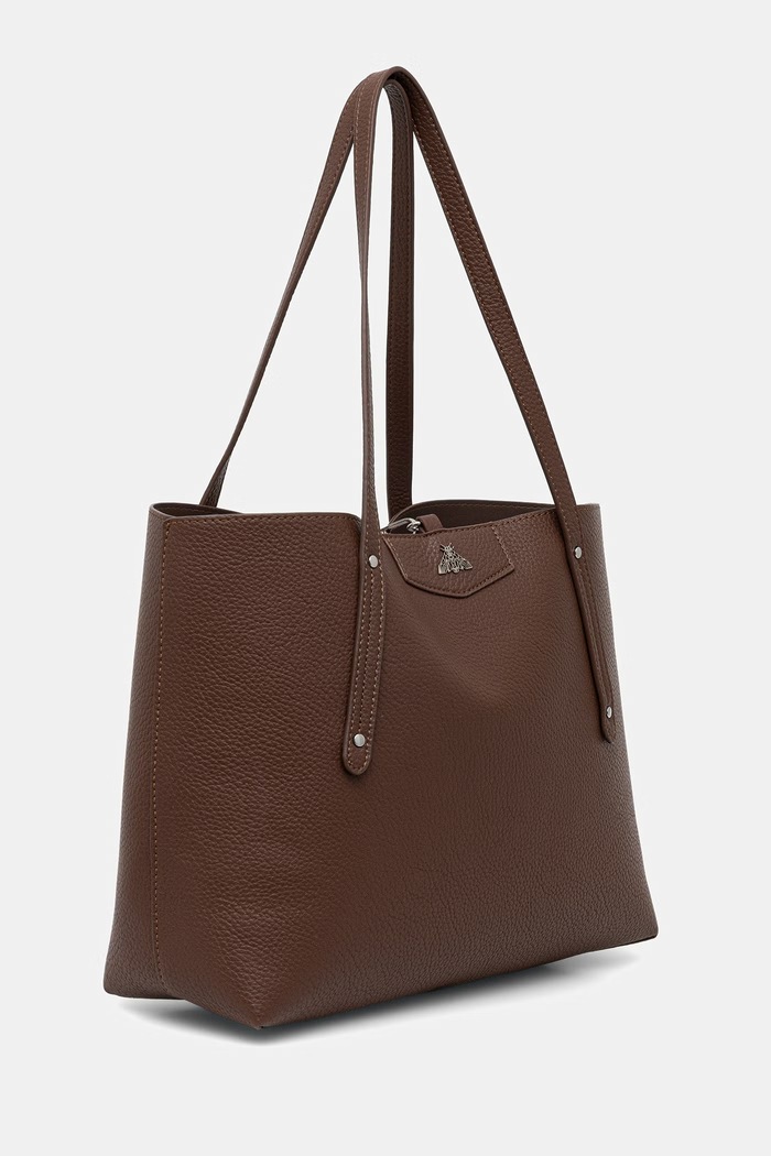 Doplnky Kabelka typu shopper dámska z imitácie kože hladká RW26-TOD209 hnedá