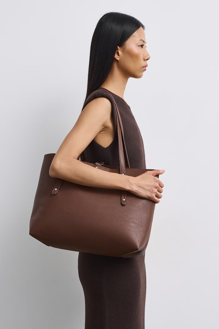 Torebka shopper damska z imitacji skóry gładka RW26-TOD209