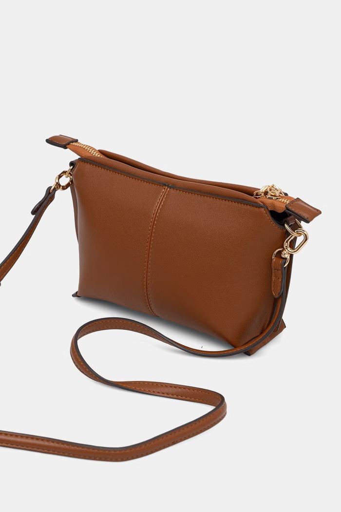Akcesoria Medicine torebka crossbody damska z imitacji skóry RW26-TOD210 brązowy