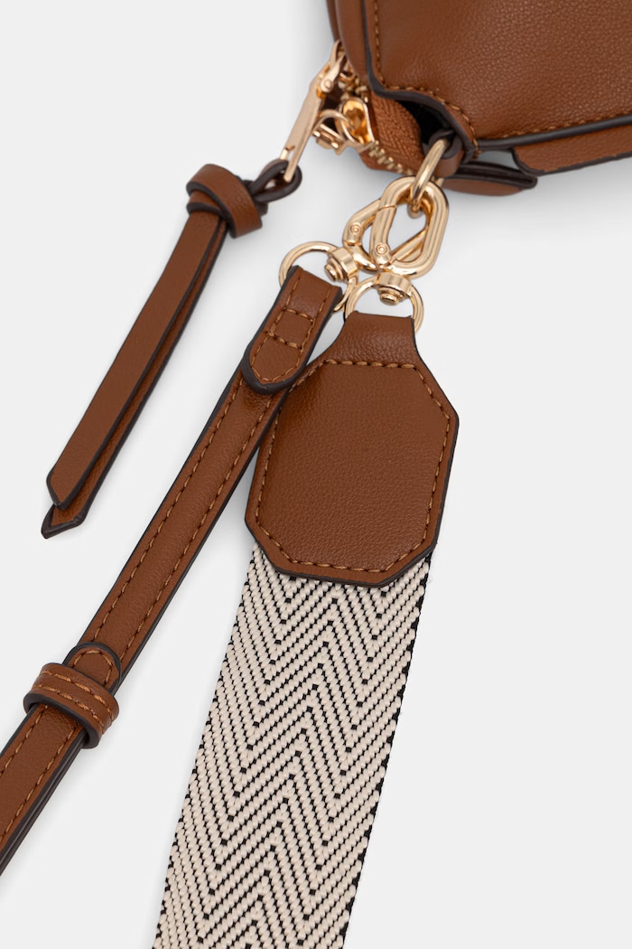 Crossbody kabelka dámska z imitácie kože hnedá RW26-TOD210